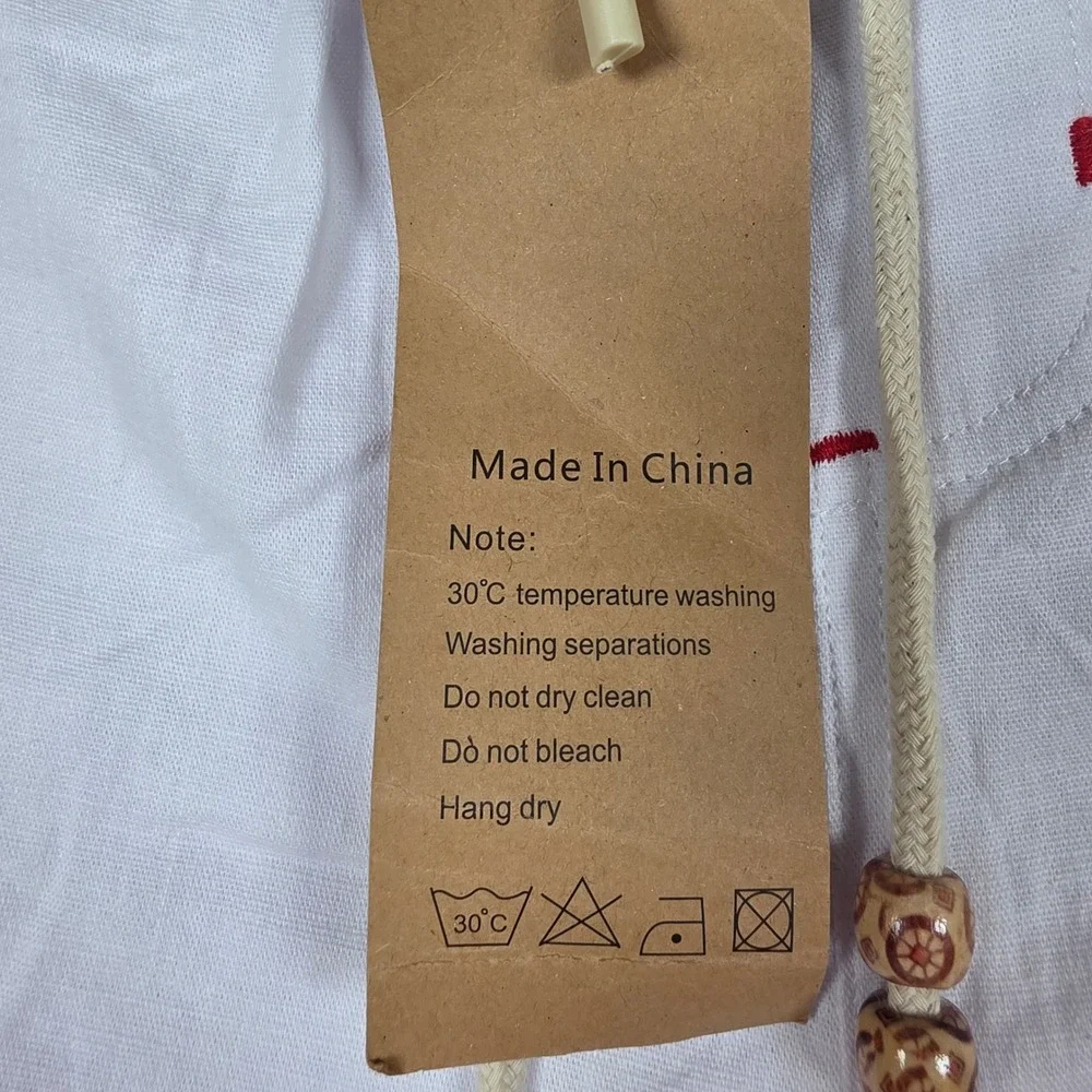 Nitagut Mens White Linen Blend Drawstring Shorts XS New With Tags Elastic‎ Waist